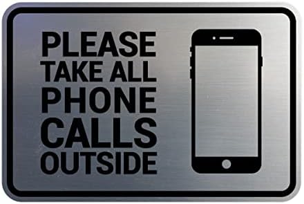 שלטים על Bylita Classic Framed אנא קח את כל שיחות הטלפון מחוץ לשלט - גדול