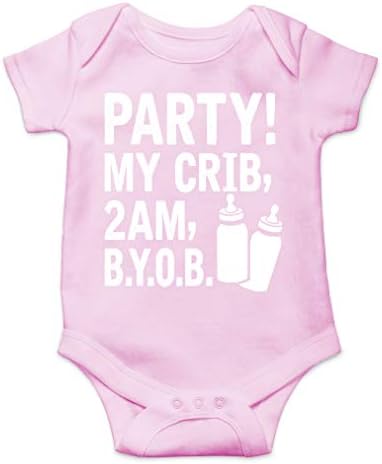 מסיבת אופנות AW! העריסה שלי, 2 בבוקר, B.Y.O.B. חידוש חמוד תינוק מצחיק בגד גוף תינוקות מקשה אחת