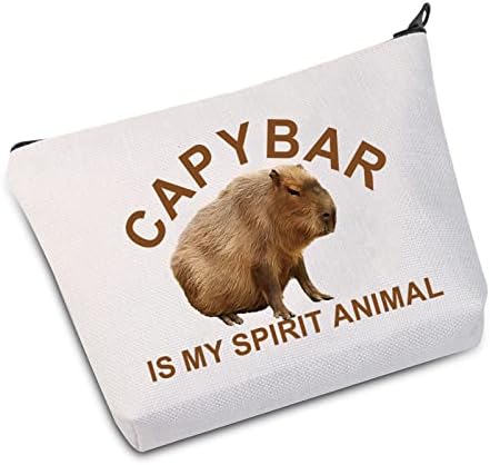 Levlo Capybara Cosmetic Make Up תיק קפיברה מאהב מתנה קפיברה היא חיה הרוח שלי Amke Up Zipper Fouch תיק