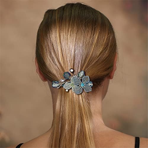 GPPZM רקום פרפר פרחים סדרת סיכת שיער סיכת שיער קריסטל ריינסטון קליפ אחד במילה אחת אביזרי שיער מתקדמים נשים נשים