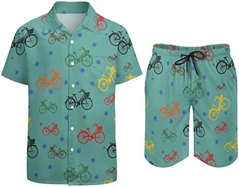 דפוס אופניים של Baikutouan, חליפות חולצה הוואי 2 של גברים