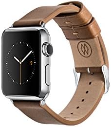פס שעון תפוחים מקורי מונו -מקורי עם שקופית קלה במתאם אלגנטי למסך 38 ממ או 42 ממ Apple Watch