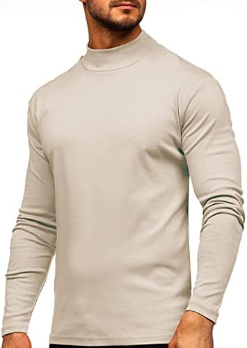 חולצת טריקו של צווארון גולף מגברים סוודר שרוול ארוך סוודר בסיסי מעוצב תחתון קלה משקל קל עליון