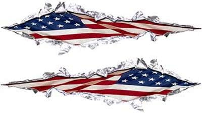 ווסטון דיו קרע דגל אמריקאי קרוע מדבקות גרפיות רפלקטיביות