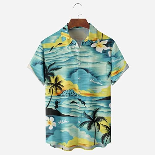 2023 פרח חדש חולצה עם שרוולים קצרים סגנון קיץ חוף סגנון חוף נינוח חולצה עצלה מזדמנת