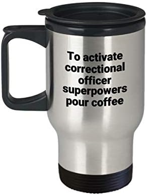 קצין תיקון ספל נסיעות מצחיק סרקסטי נירוסטה חידוש סופרספיסא מעצמת קפה רעיון מתנה כוסית
