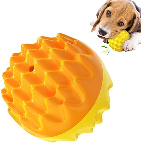 צעצועי כלבים בקיעת שיניים בלווטס משיגים כדורים למגוון לכלבים ≠ צהוב+כתום）