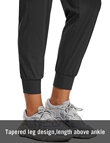 מכנסי ריצה קלים לנשים מכנסיים טיולים גבוהים מותניים 5 כיסי רוכסן מהיר יבש נסיעות אתלטי עד50+