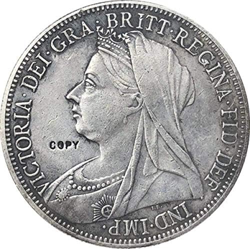 בריטניה 1894 1 כתר - ויקטוריה 3 דיוקן דיוקן מטבעות מטבעות מתנות קופיות