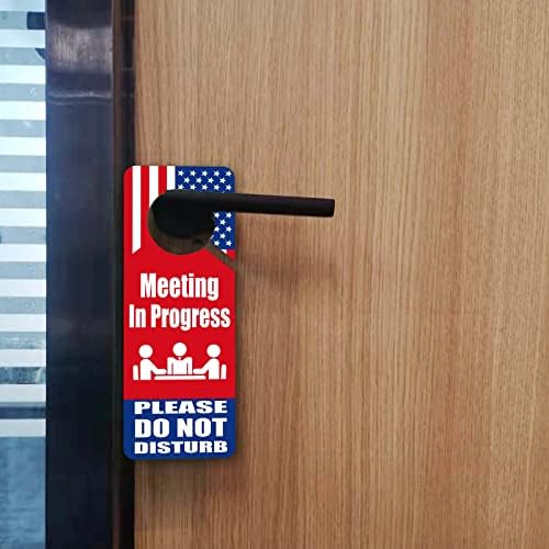 מפגש בתהליך של תוקן דלת דלת דלת אמריקה עיצוב דגל אמריקאי 3.35 x 8.86-דו צדדי 2 חבילה לבית מלון בית עסקים בכיתות