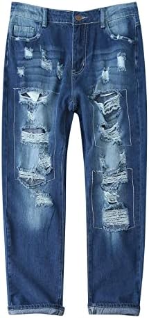 ג'ינס הנשים המזווה של מיאשוי ז'אן ג'ינס ג'ינס נמתח במצוקה מכנסיים במצוקה: נשים ז'אן