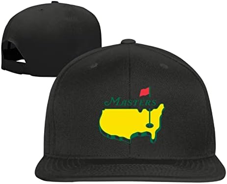 מאסטרס טורניר אוגוסטה לאומי גולף יוניסקס בייסבול כובע מבוגרים מודפס כובעי כובעי מתכוונן ישר שולי כובע שחור אחת גודל