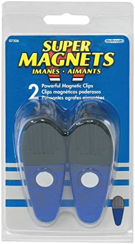 Master Magnetics 07506 קליפים מגנטיים גדולים כחולים