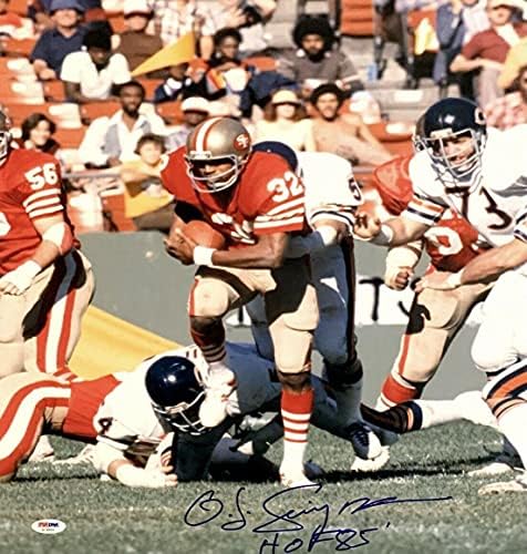 OJ סימפסון חתם על 16x20 צילום S.F. 49ers PSA AF36554 W/כתובת - תמונות NFL עם חתימה