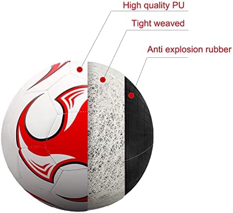 גודל כדור כדורגל SPDTECH 3,4,5 עם מחט משאבה אנטי-פיצוי עיצוב חיצוני מקורה מתאים לאימוני אימונים לילדים או לבנים פעוטות בנות פעוטות