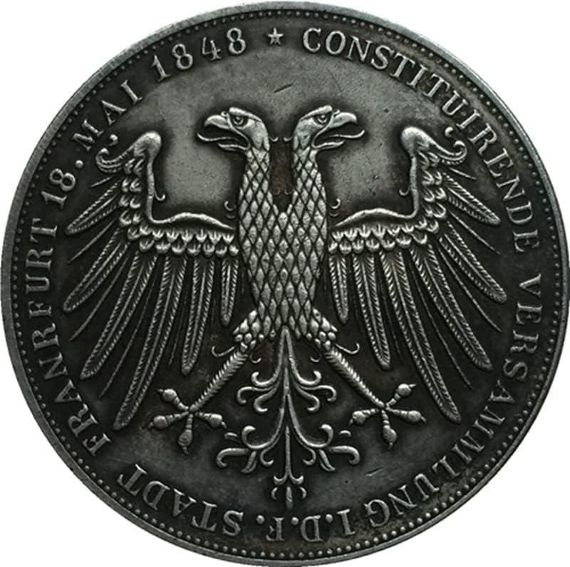 1848 מטבעות גרמניות נחושת מכסף מצופה מטבעות מטבעות עתיקות אוסף עבודות יד