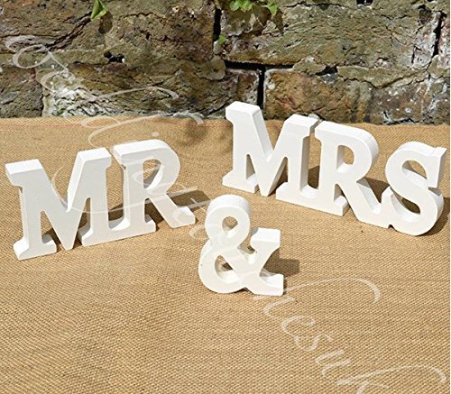 מר וגברת ווייט ווייט מעץ עיצוב מכתבים