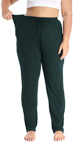 מכנסי טרקלין נוחים של נשים זולות ביותר בגודל פלוס מכנסי טרנינג יוגה פעילים מכנסי טרנינג יוגה פעילים מכנסי אימון ריצה נמתחים עם כיסים משיכת