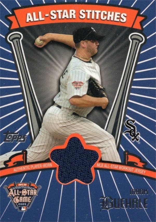 מארק Buehrle Player Weld Jersey Patch Card Baseball Card 2005 Topps All Star Stitches ASRMB - משחק MLB משומש גופיות