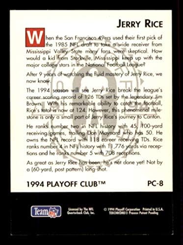 ג'רי רייס קלף 1994 מועדון הפלייאוף PC8