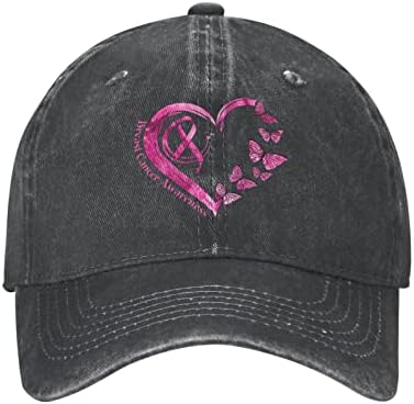 סרטים ורודים פרפר לב כובעי בייסבול לב לנשים כובע בייסבול של סרטן השד לנשים לגברים כובע תמיכה בסרט