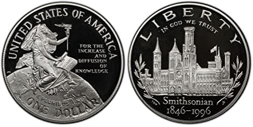 1996 P Smithsonian Institute Proustimative Silver Dollar - מטבע יפה - ארהב מנטה הוכחה מצוינת -