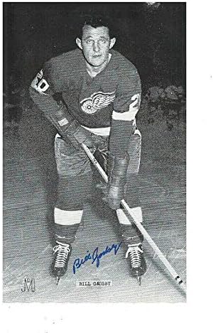 ביל גאדסבי חתם על כרטיס הדואר של דטרויט אדום כנפיים - תמונות NHL עם חתימה