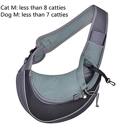 תרמיל אלכסוני של N / B PET, עיצוב משיכת צוואר מתכוונן, תרמיל רשת נושם תיק כתף אלכסוני נייד, לטיולי חתולים וכלבים