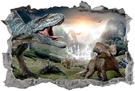 דינוזאורים מדבקות קיר אמנות ניפחה תלת מימד גרפי יורה עולם קיר מדבקת קיר פוסטר לילדים עיצוב חדר שינה מתנה UP325