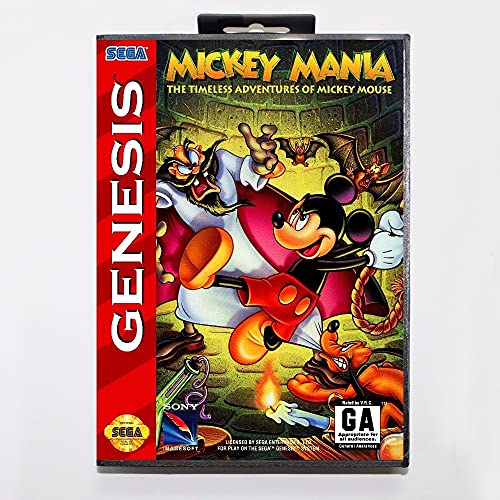 Samrad Mickey Mania ההרפתקאות הנצחיות של מיקי מאוס 16 סיביות MD כרטיס משחק עם תיבה קמעונאית עבור Sega Mega Drive for Genesis