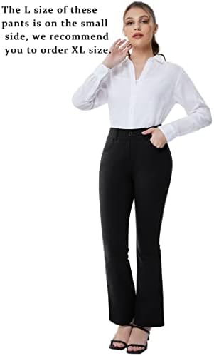 מכנסי שמלה של Kojooin נשים גולף יוגה מכנסיים מכנסיים מותניים גבוהים/מותניים אמצעיים למותניים לעסקים מזדמנים