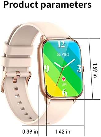 שעון חכם שיכול לטקסט ולהתקשר, 1.9 שעון כושר לגברים נשים, שעון חכם עבור תואם אנדרואיד של iPhone, מעקב אחר פעילות ושעונים חכמים עם דופק