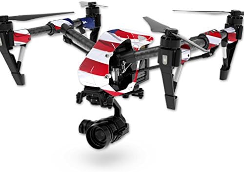 עור של אמיסקינס תואם ל- DJI Inspire 1 Quadcopter Drone Wrap Scuter Scigr Skins Flag American
