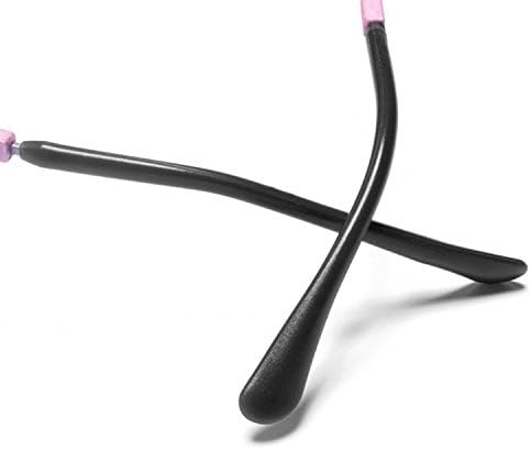 Dimovock 8 זוגות החלפת סיליקון אנטי-החלקה קצה משקפיים טיפים לקצה חתיכות גרב אוזניים צינור לרגלי משקפיים דקיקות צבע שחור צבע שחור