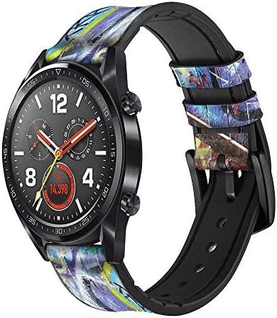 CA0076 קיר גרפיטי עור שעון חכם רצועת רצועה לשעון WRISTWatch Smartwatch גודל שעון חכם
