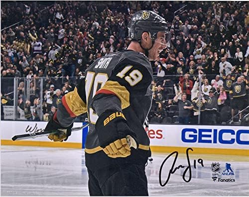 ריילי סמית וגאס אבירי הזהב חתימה 8 x 10 גופיה שחורה תצלום חגיגת שער - תמונות NHL עם חתימה