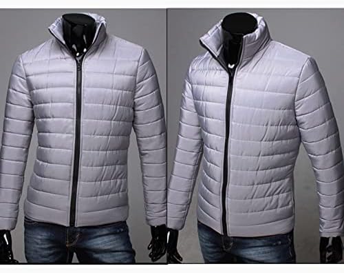 XXBR קל משקל מטה מעילי נפיחה לגברים, מעיל סתיו מעיל רוכסן מעיל מפציץ אריזת הלבשה עליונה חיצונית.