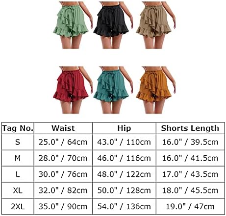 טירת ibtom נשים מכנסיים קצרים זורמים בקיץ - שרוך כיס מותניים גבוהים משקל קל משקל קז'ואל פרע מיני חצאית Skorts