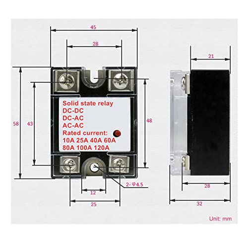 אפס חוצה שלב יחיד ממסר מצב מוצק AC AC לקלט AC 70-280VAC פלט 24-480VAC ממסר SSR