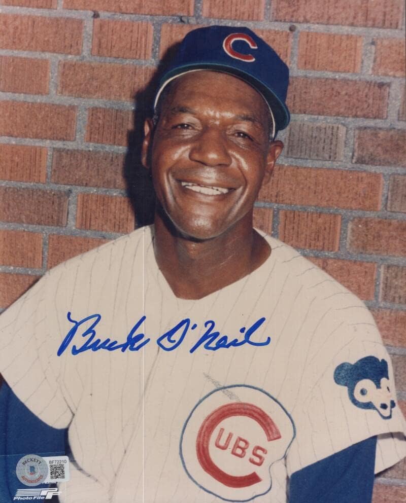 Buck O 'Neil Chicago Cubs חתום חתימה 8x10 צילום Beckett BF72210