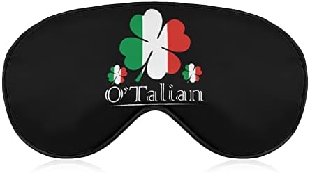 אוטליאן אירי 4 עלים תלתן איטלקי דגל שינה מסכת עיניים עין חמודה מכסה עיניים מכסה צפיפות לנשים מתנות גברים