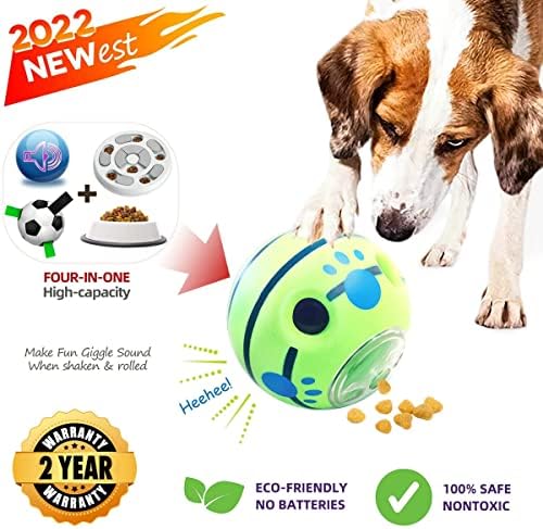 כדורי כלבים מצחקקים לצחקוק לגור כלב קטן התאמה אוטומטית להתאים מזון לטיפול במתקן מתנפנף מתנדנד מדובר בכדור כלבים כלבים מזין חידוש צעצוע