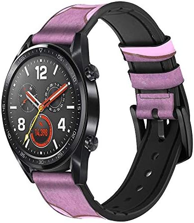 CA0646 חזיר מצויר עור וסיליקון רצועת רצועת שעונים חכמה לשעון כף היד SmartWatch Smart Watch גודל