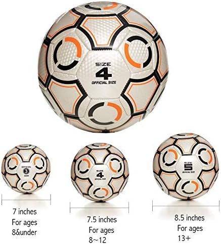 כדורי כדורגל Evzom כדור ספורט כדור קל משקל קלים פנאי גודל 3, גודל 4 גודל 5 לילדים נוער וכדורי כדורגל למבוגרים מתנות צעצועים חיצוניים