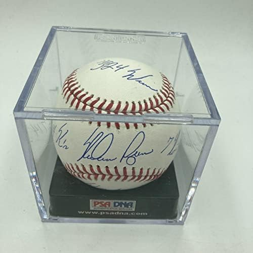 נולן ראיין חתם על כבדות בייסבול בייסבול PSA DNA מדורגת פנינה 10 - כדורי בייסבול עם חתימה
