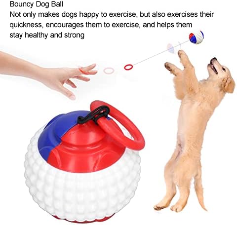 כדור כלבים Vakitar על אימוני חבלים, כלב צעצוע כלב פינוק כדור צעצוע, אימוני חיות מחמד זורק כדור אינטראקטיבי לזרוק כדור חיית מחמד עם משיכה