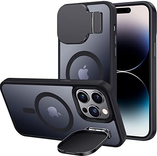 Silverback לאייפון 14 Pro Max Case עם Stand, מארז תואם Magsafe עם כיסוי מצלמה מובנה, מארז טלפון מגנטי אטום אבק אבק אטום לאייפון 14 Pro