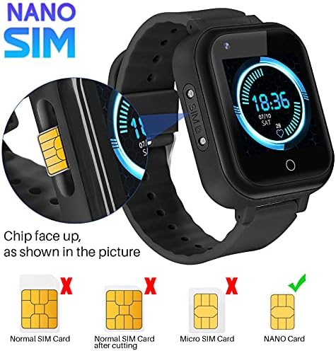 שעון חכם לילדים עם גשש GPS שעון טלפון W וידאו צ'אט 3-כיווני מתקשר לילד GPS שעונים 4G שעון חכם עם SIM SMOT