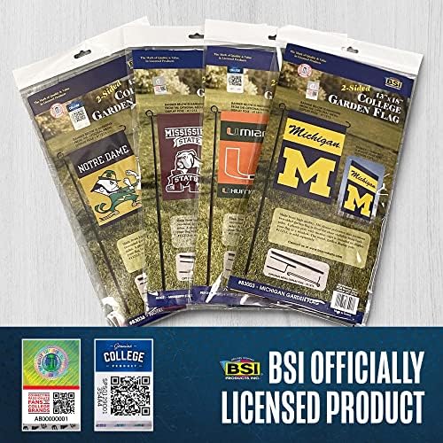 BSI Products, INC. - LSU TIGERS דגל גינה דו צדדי - כולל עמוד פלסטי